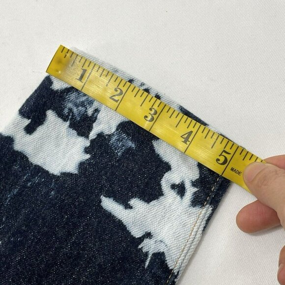 Current Elliott Skinny Jeans Women Size 26 Dark Cloud Cow Acid Bleach Moto Biker - Picture 6 of 12